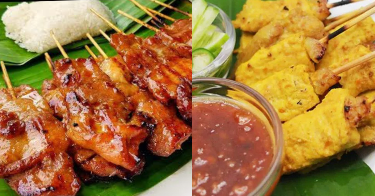 หมูสะเต๊ะ หมูปิ้งนมสด